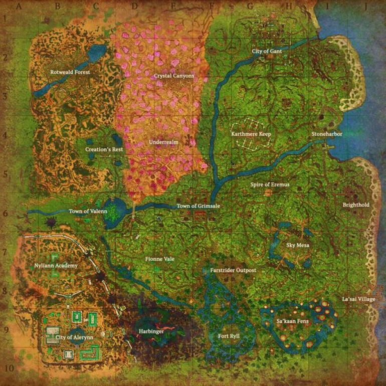 Ash Canyon Map