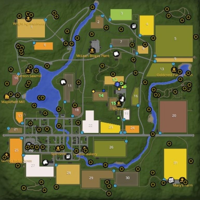 Farming simulator gold. Карта Goldcrest Valley. Карта самородков в Farming Simulator 2017. Золотые самородки ФС 17. Карта золотых самородков фс17.